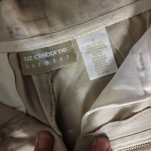 NWT LIZ CLAIBORNE SIZE 8  PANTS Khakis - Picture 2 of 3
